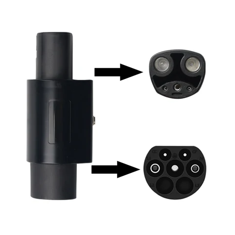 Адаптер для электромобилей Тип 2 штекер ЕС-Тесла адаптер для электромобилей 32A 220 В зарядное устройство для электромобиля Тип 2 для Tesla - изображение