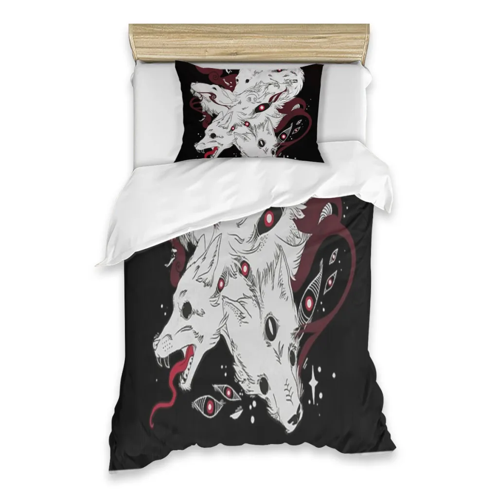 Дикие волки с множеством глаз комплект простыней из полиэстера