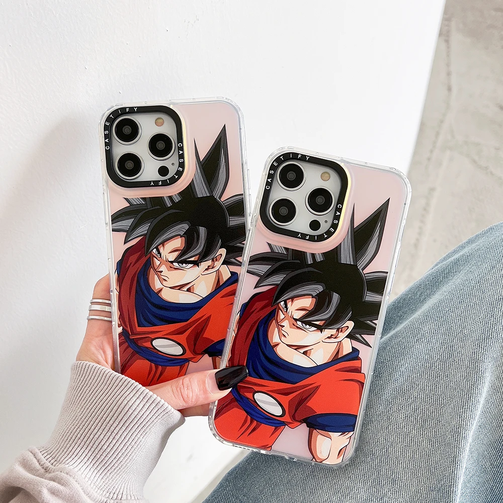 

Casetify Trendy Anime DragonBalls Phone Case For Iphone 11 12 13 14 Pro Max Plus SE 2020 Fashion Cartoon Laser Anti-fall