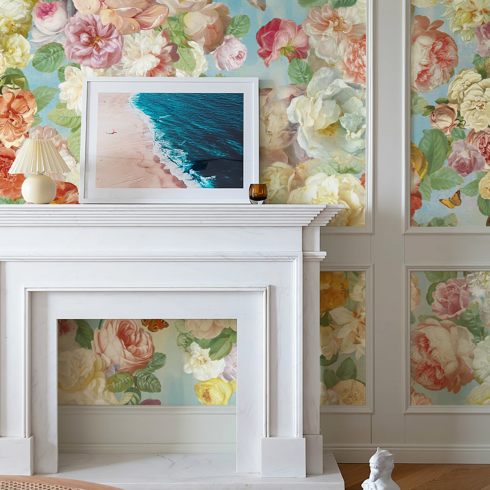 Zeeko розовая Цветочная Акварельная Настенная роспись пилинг и наклейка холст