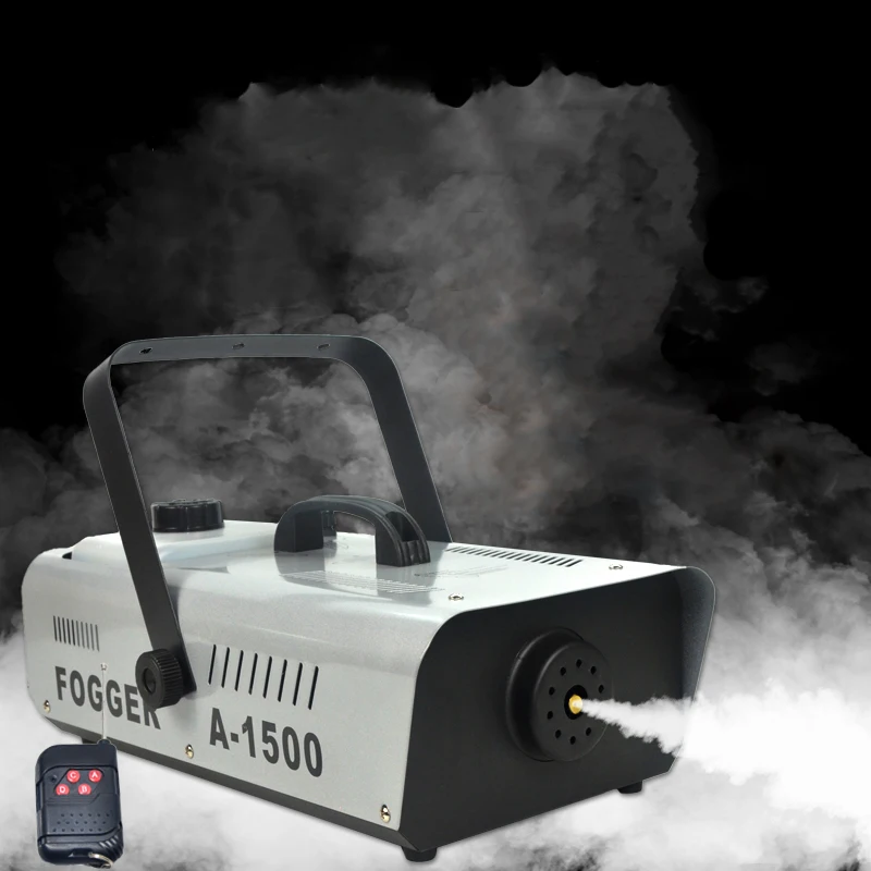 

1500W Smoke Machine Professional Thermostatic Fog Machine Remote or Wire Control DJ Disco Wedding Fogger Machine Stage lights