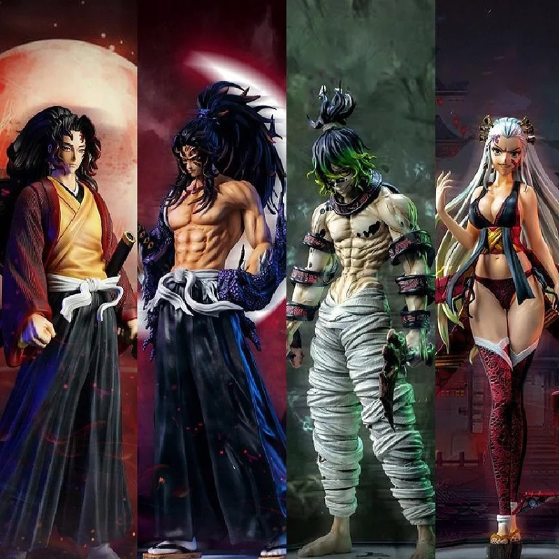 

30cm Anime Demon Slayer Figure Kokushibou Daki Action Figure Giyuutarou Yoriichi Kimetsu No Yaiba Mode Birthday Gifts Kids Toys