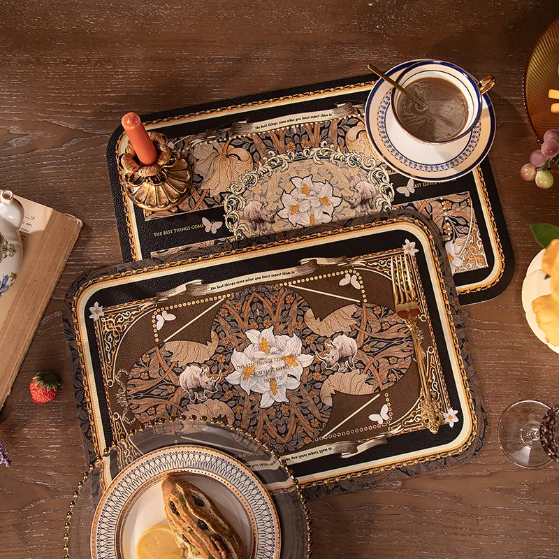 

Коврик Кожаный в стиле ретро для обеда, 30 х45 см