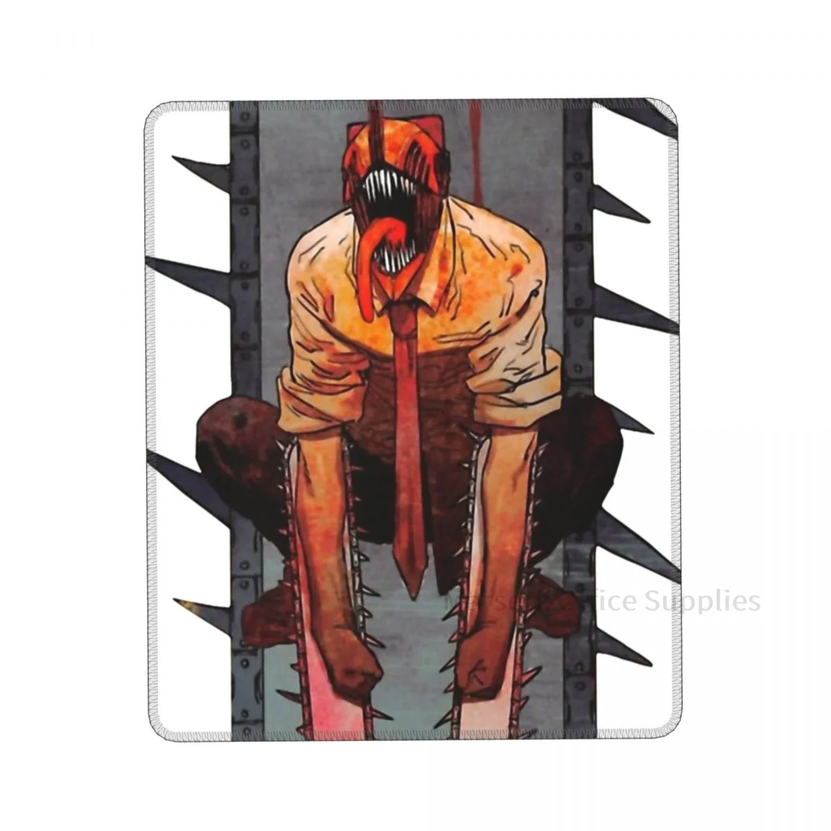 

Коврик для мыши с принтом бензопилы, манга, дьявол, компьютерная геймерская клавиатура, Настольный коврик, персонализированный резиновый н...