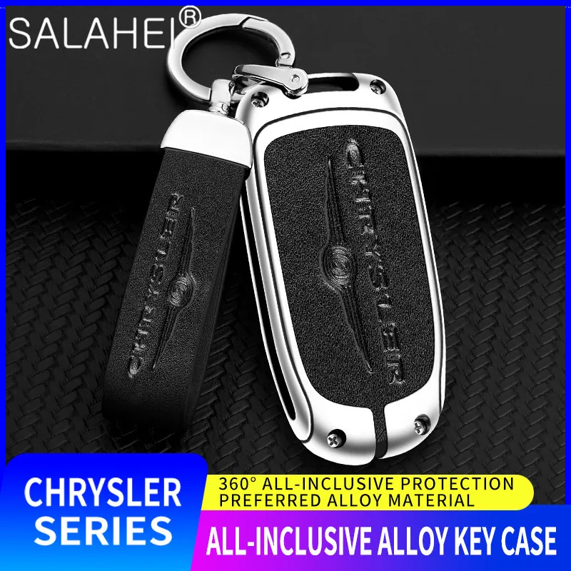 

Zinc Alloy Car Remote Key Case Cover Holder Shell For Chrysler Pacifica Ypsilon Delta 300C 300 Aspen 300M Keychain Accessories