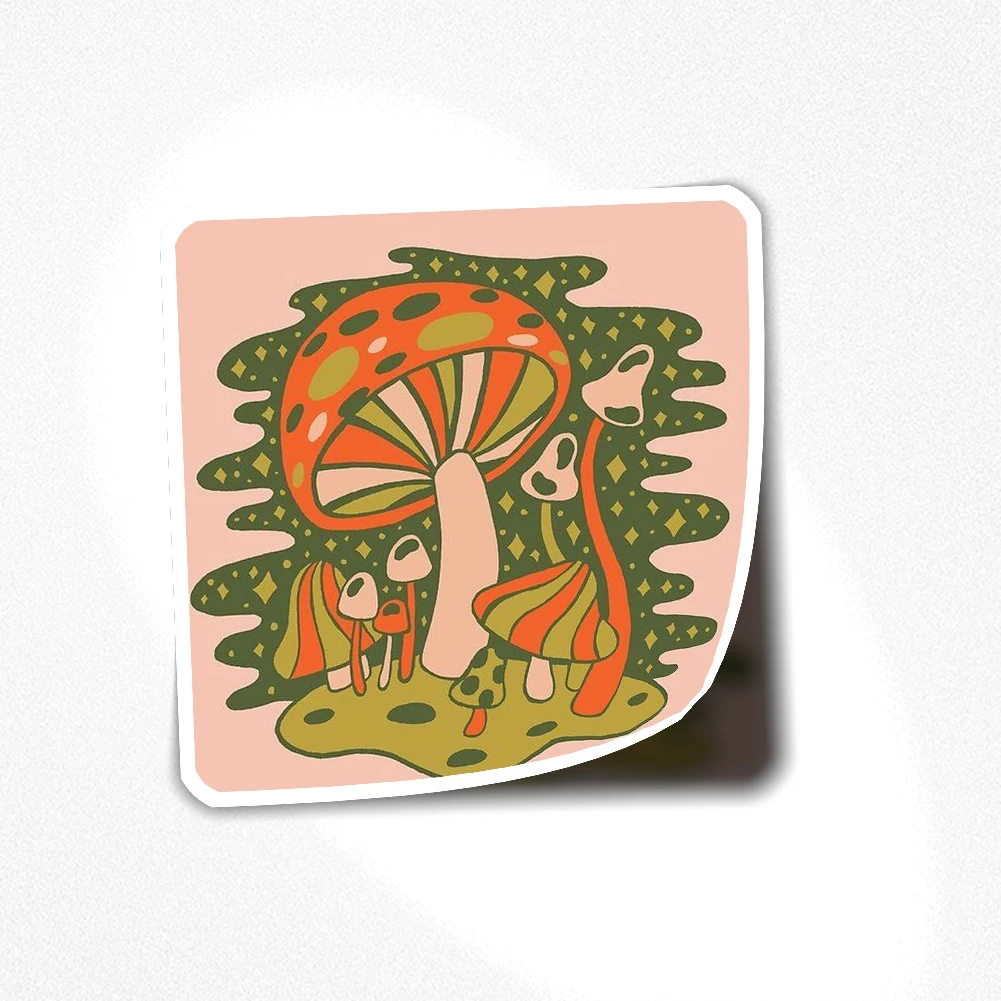 

Психоделическая наклейка 094, наклейка для ноутбука, декор для спальни, автомобиля, милое мультяшное искусство, модный общественный чемодан