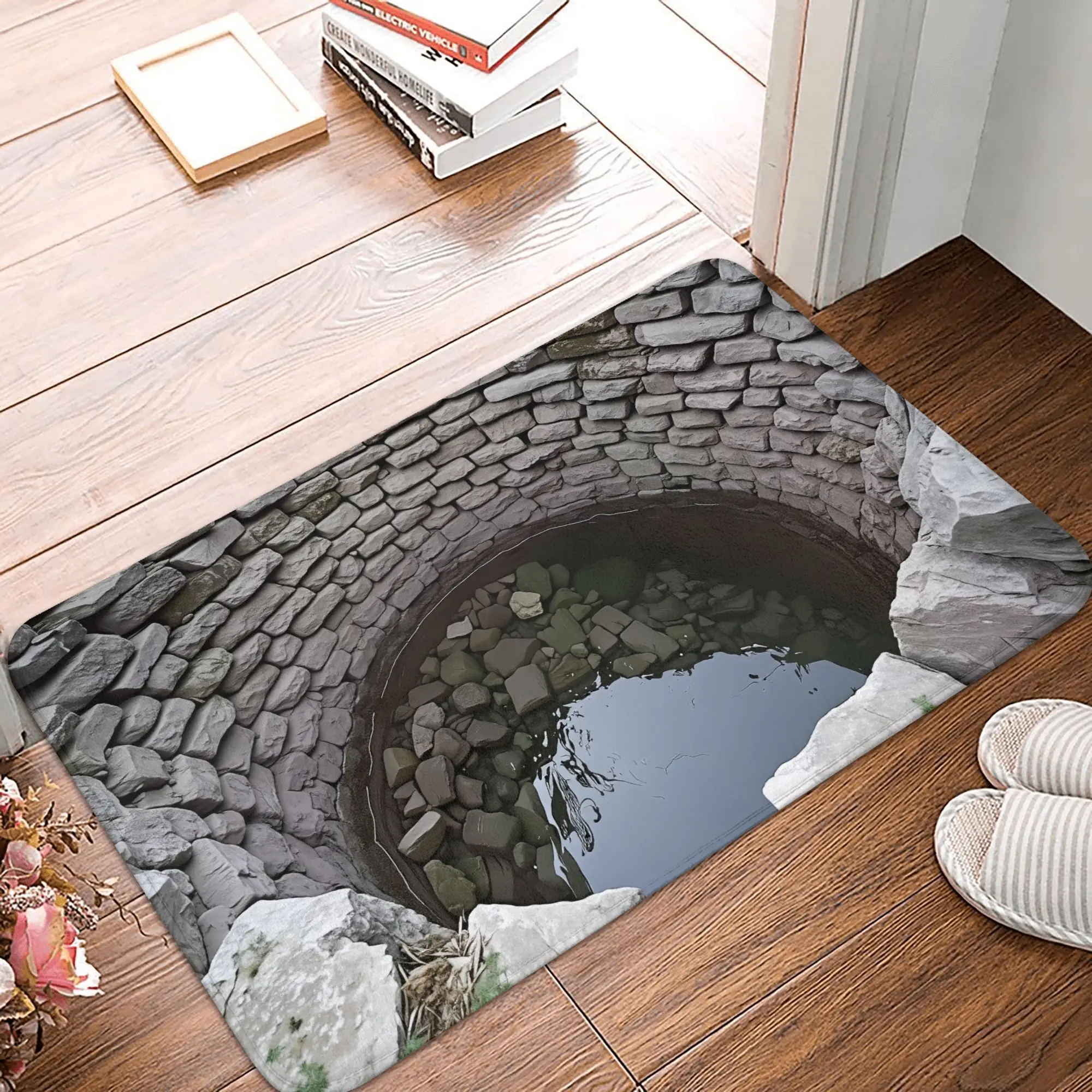 Водонепроницаемый 3D коврик из полиэстера для ванной