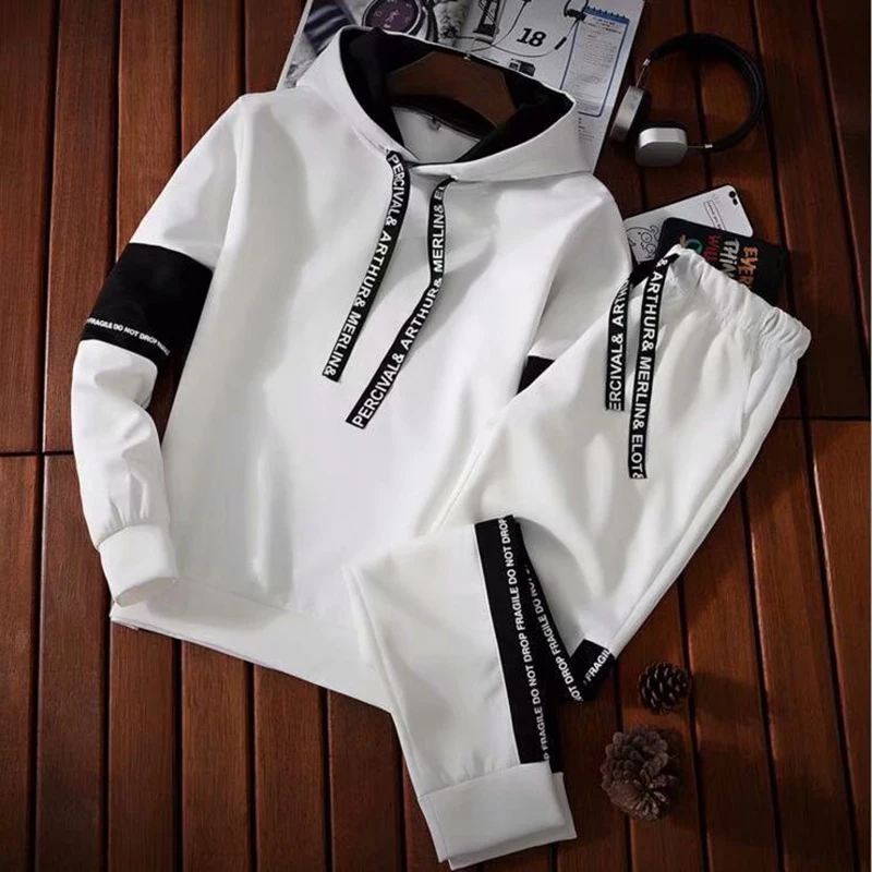 Новинка 2022 зимний комплект с худи мужской спортивный костюм Повседневная