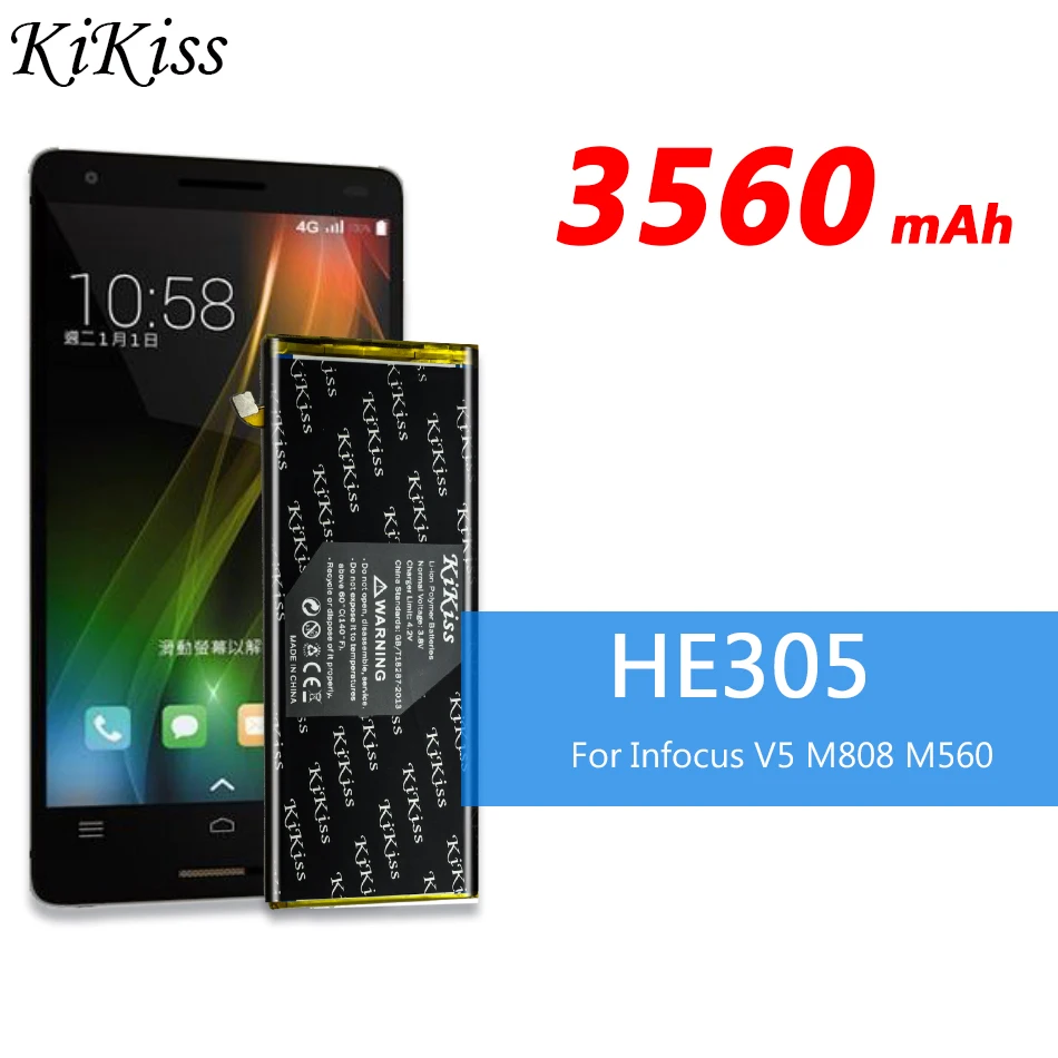 

Аккумулятор большой емкости на 3560 мАч для смартфона Infocus V5 M808 M560 HE305 + номер отслеживания