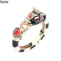 donia jewelry european and american fashion cow titanium steel micro inlaid zircon animal luxury bracelet
