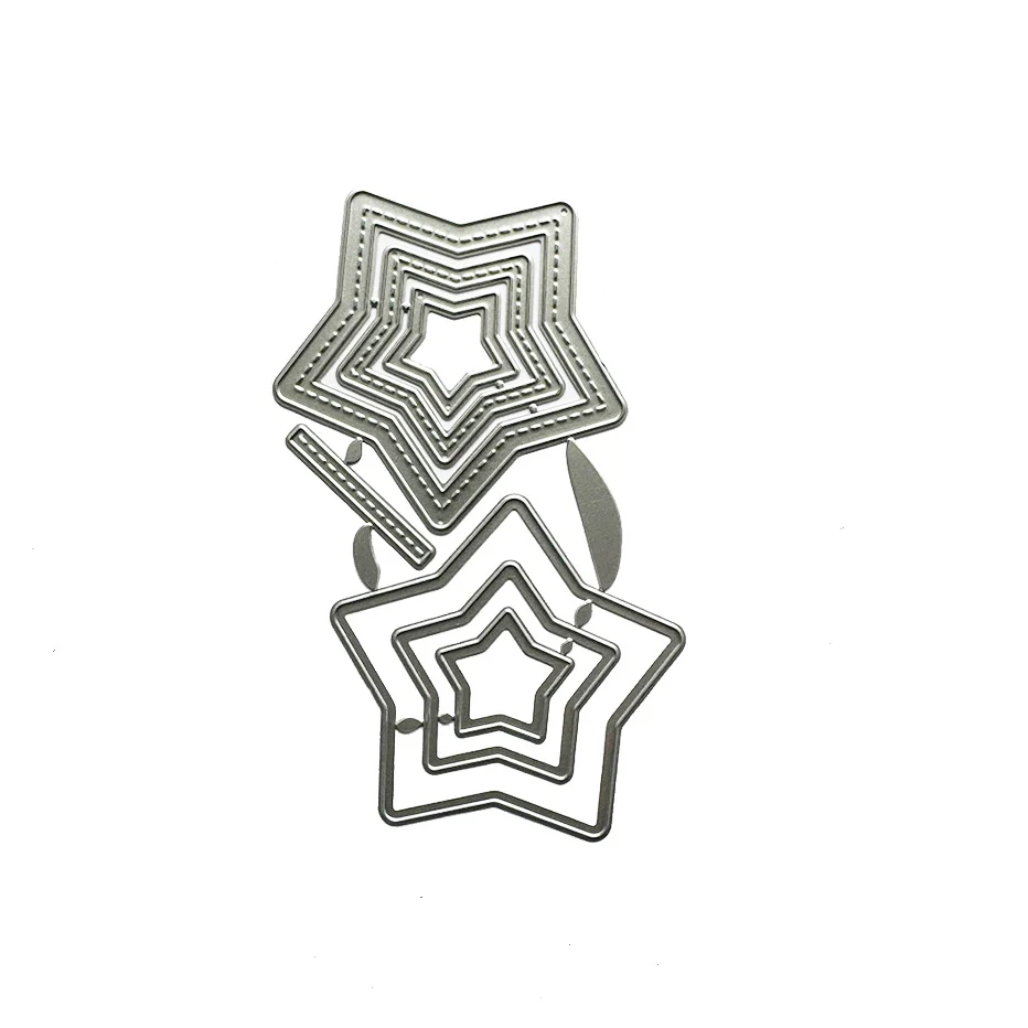 Металлические Вырубные штампы с пятиконечными звездами для скрапбукинга и
