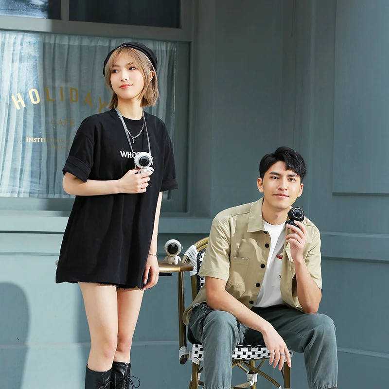 Беслопастной мини-вентилятор на шею для занятий спортом открытом воздухе с