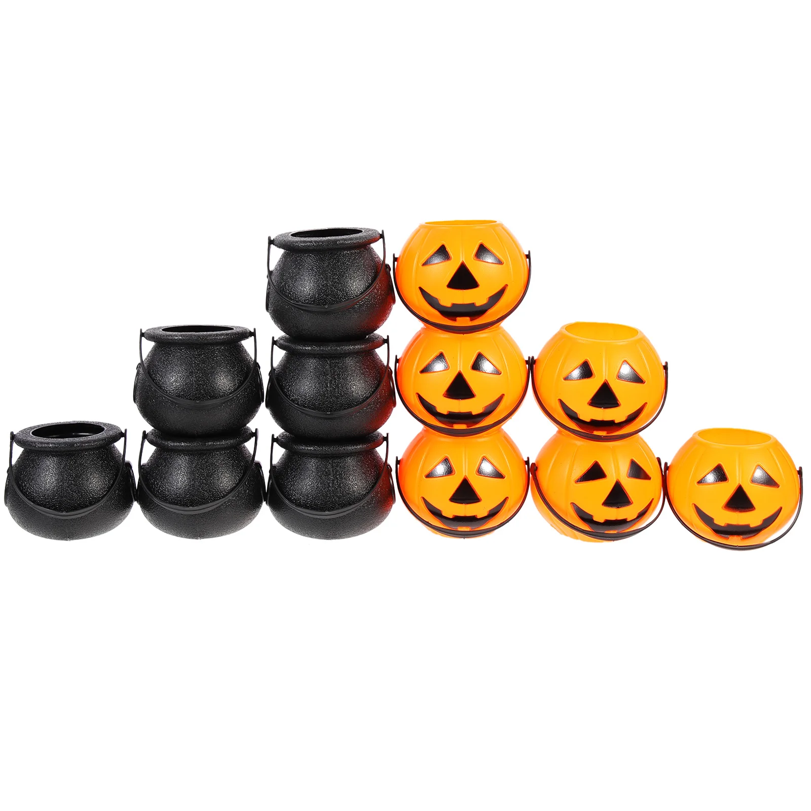 

Candypumpkin Buckets Bucket Cauldron Treat Holder Trick Orpot Portable Party Handles Mini Kettle Container Favorkidsbasket