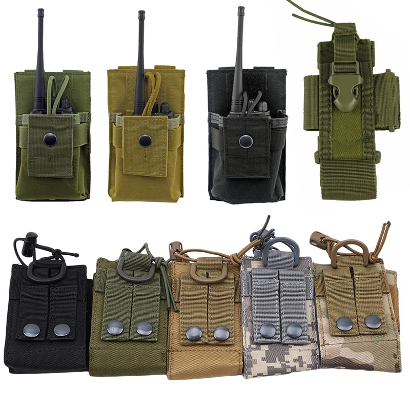 

1PC Tactical Molle Radio Walkie Talkie Pouch Military Waist Bag Holder Pocket Outdoor Sports Camping Radio Magazine Mag Pocket
