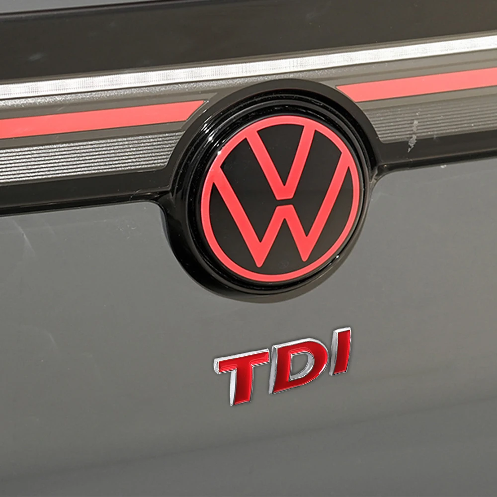 3D ABS Chrome Black TDI Эмблема Автомобильный багажник Наклейка Аксессуары для VW Rline Golf 4Motion