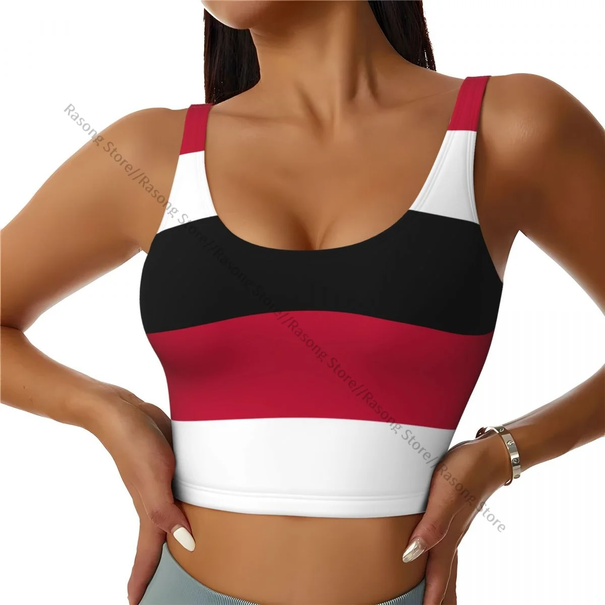 Спортивный бюстгальтер женская одежда для бега и йоги жилет с флагом Йемена