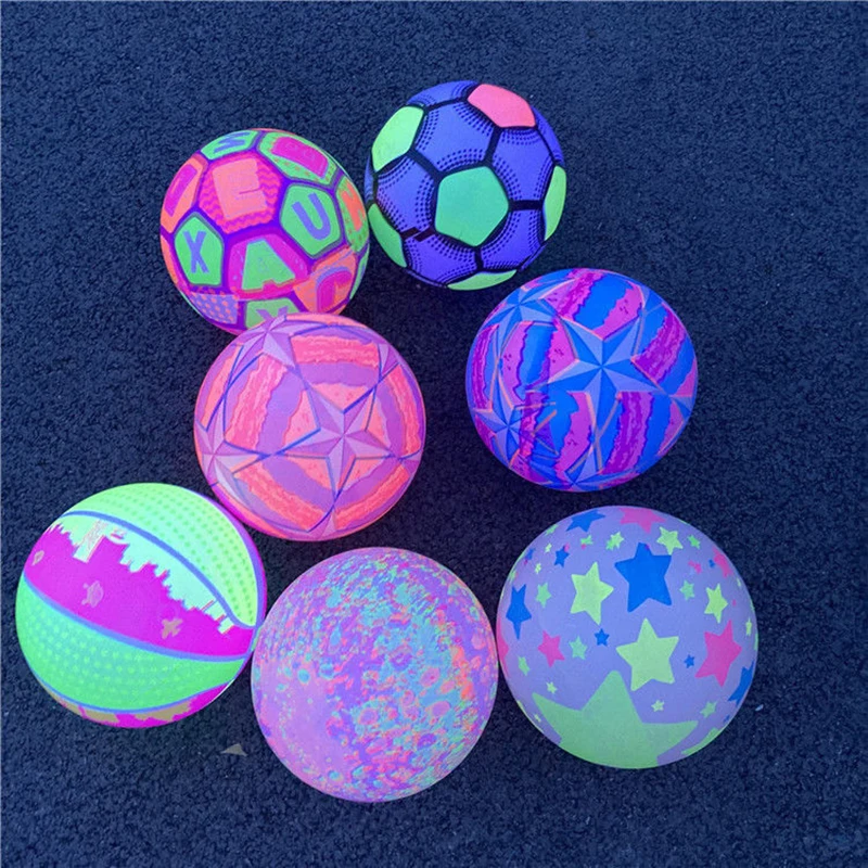 

Luminous Ball Flashing Sport Fitness Portable Inflatable Throwing Bouncy Ball Rubber Parent-child Outdoor Interactive Games Toys
