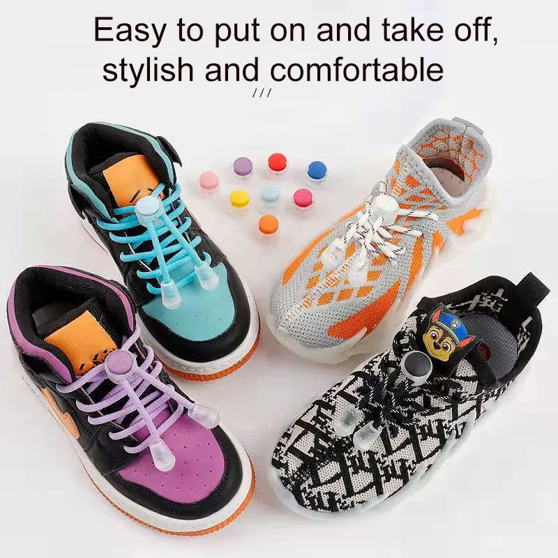 New Sneaker ShoeLaces Elastic No Tie Shoe Laces Stretching Lock Kids Adult Lazy Laces Quick Shoelace Shoestrings