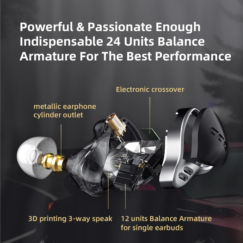 Внутриканальные наушники CCA CA24 24 BA HIFI сбалансированные арматурные DJ мониторы IEM