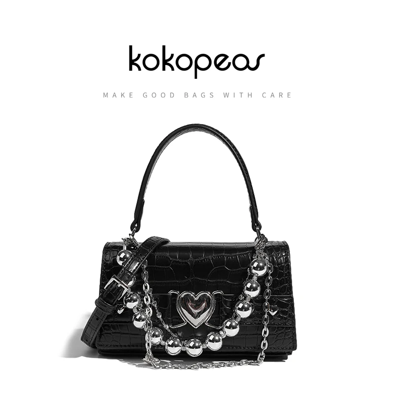 

KOKOPEAS, стильный женский кошелек на плечо с узором «крокодиловая кожа», y2k, женская сумочка с цепочкой, Дамская роскошная дизайнерская сумка через плечо
