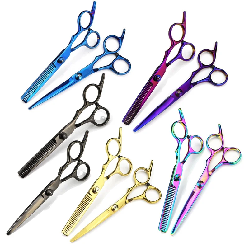 

professional JP 440c steel 6 '' 5 colors hair cutting scissors haircut thinning barber haircutting shears hairdresser scissors