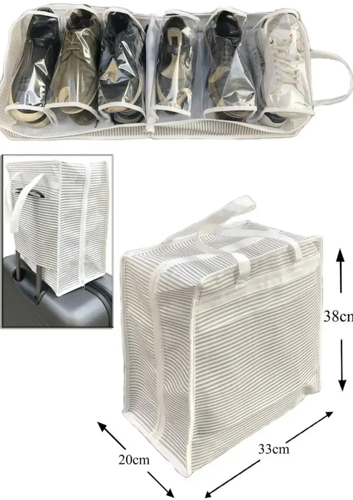 

Сумка для хранения обуви и переноски (полосатая модель)