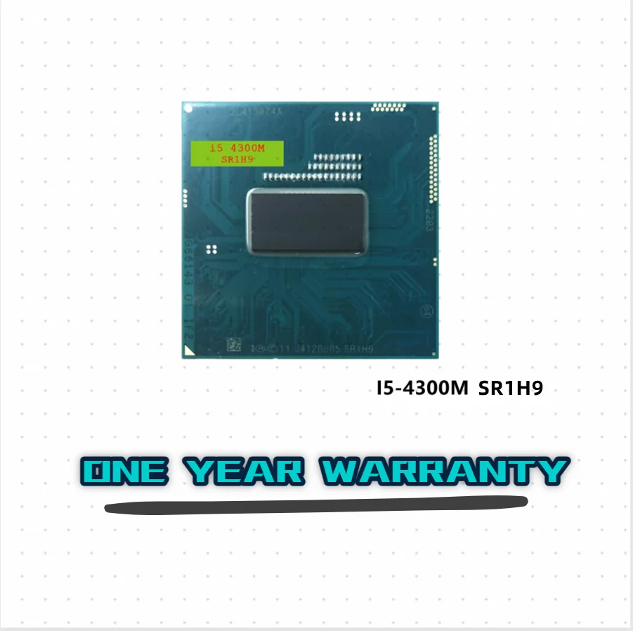 Процессор Intel Core I5-4300M SR1H9, процессор i5 4300M для ноутбука, Разъем G3 rPGA946B, подходит для чипсета HM86/HM87