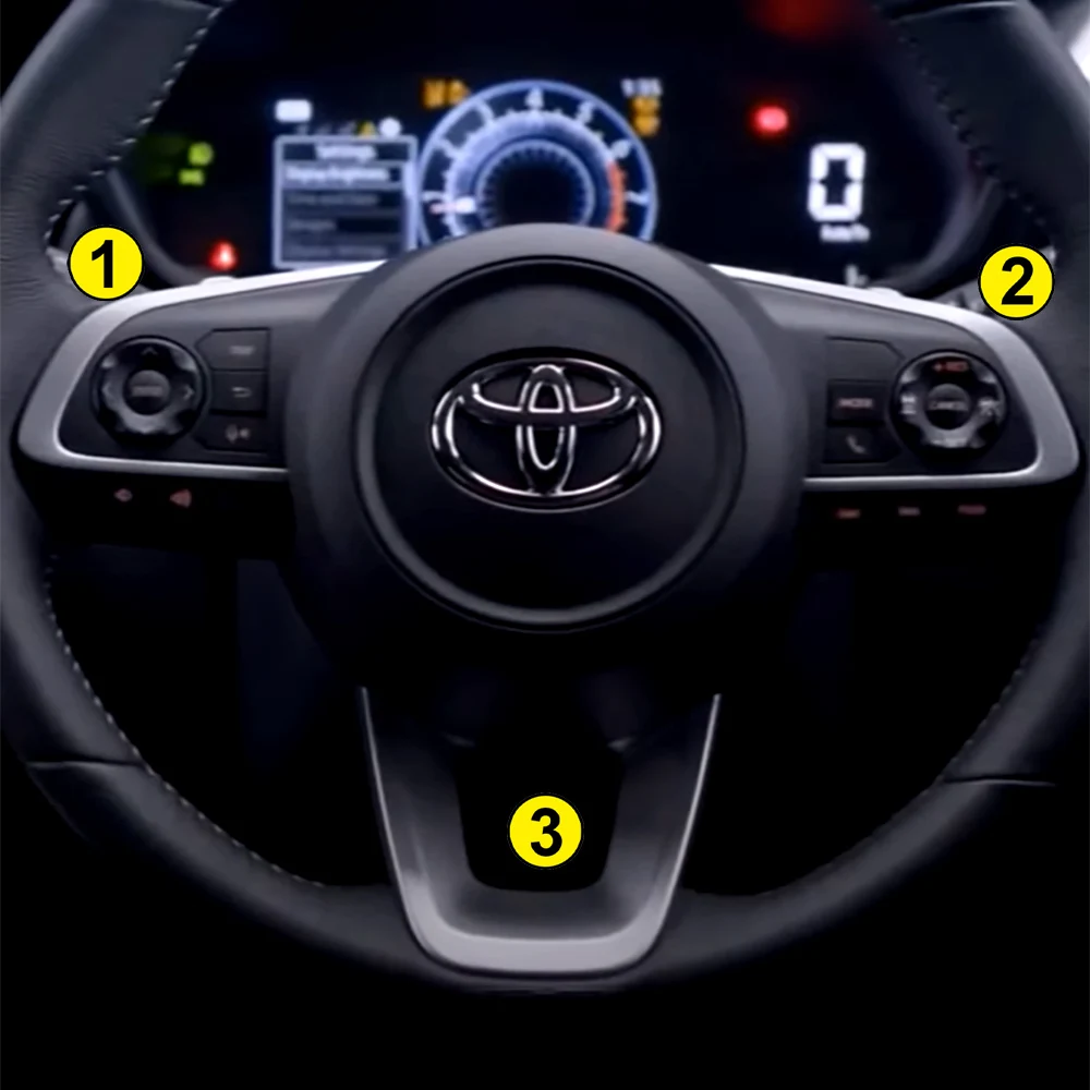 

2021 2022 FOR TOYOTA RAIZE CARBON FIBER-LOOK STEERING WHEEL COVER TRIM
