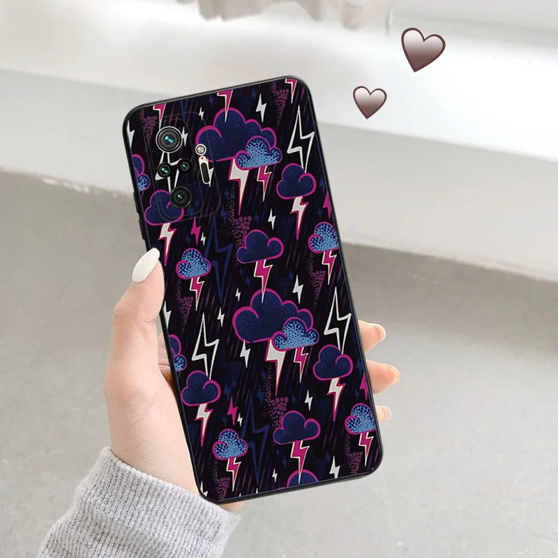 Anti-Drop Phone Case for Redmi A3 13 9 9A 9C 9T 10C 10T Note 10 9s 8 8t 7 Pro 10s Lite Colorful Tornado Lightning Soft Cover