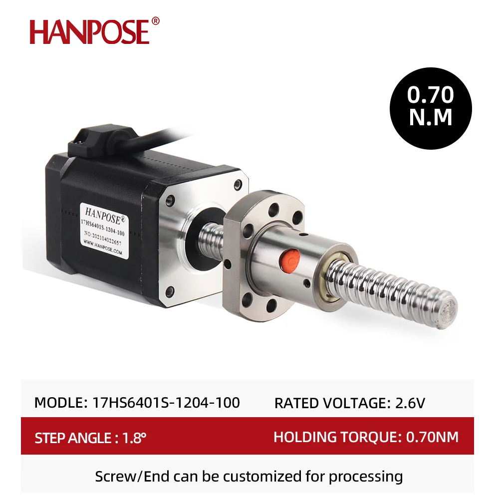 Шаговый электродвигатель 17HS6401S 60 мм 70 Н. См 1 7 А nema17 с шариковым винтом sfu1204 150 250 350 42