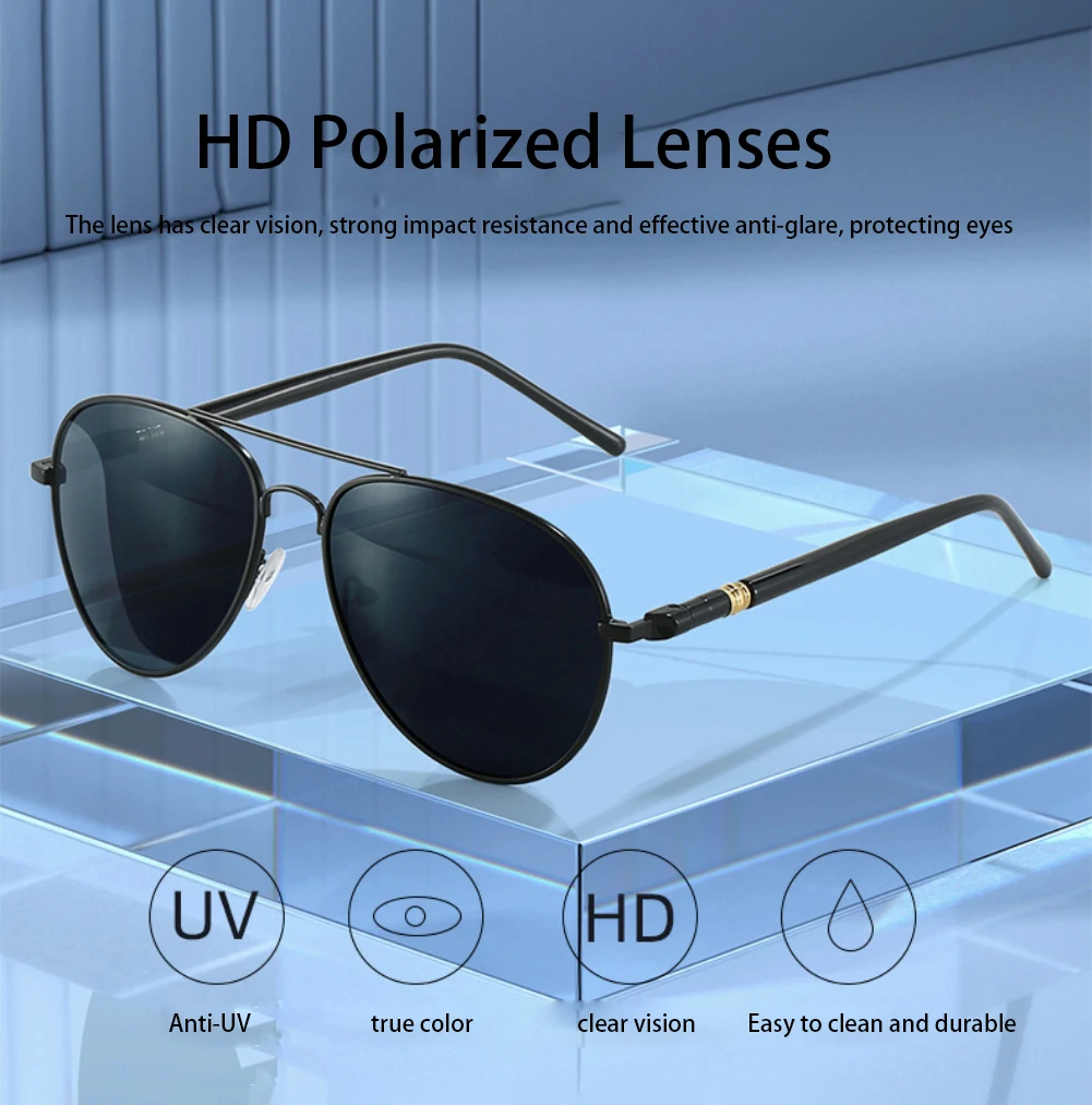 

New Luxury Polarized Sunglasses For Men Women Vintage Driving Metal Men's Sun Glasses Cycling Eyewear Fishing Goggles UV400