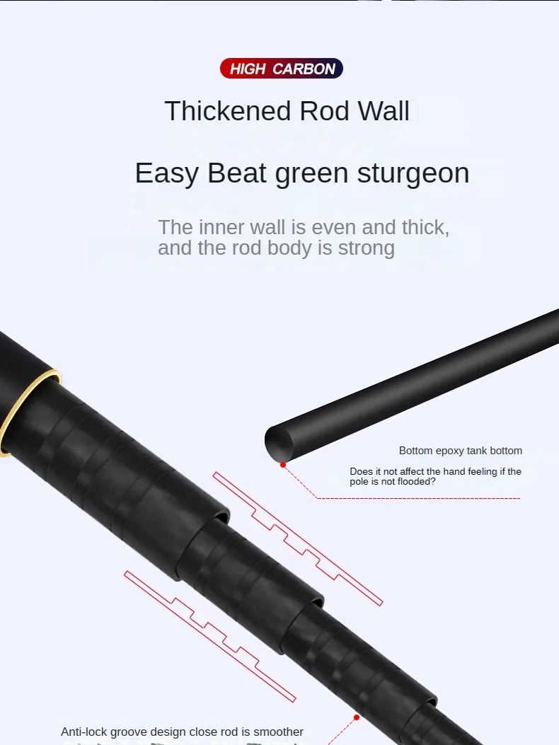 Супержесткая Тайваньская Удочка TUFLY сверхлегкая Тяжелая рыболовная удочка с 19