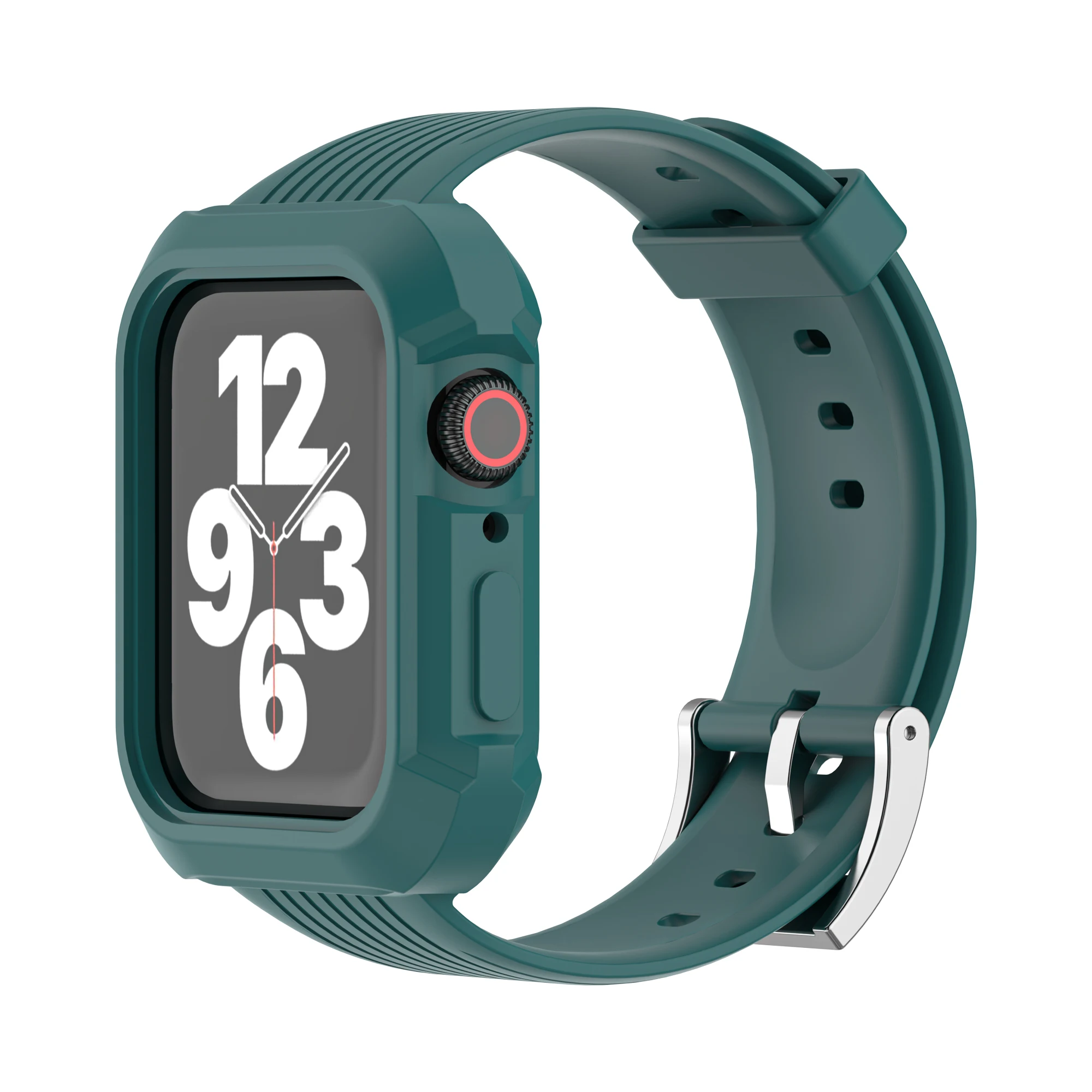 Цельнокроеный чехол и ремешок для Apple Watch Band 38 мм 42 SE 6 Спортивная ударопрочная