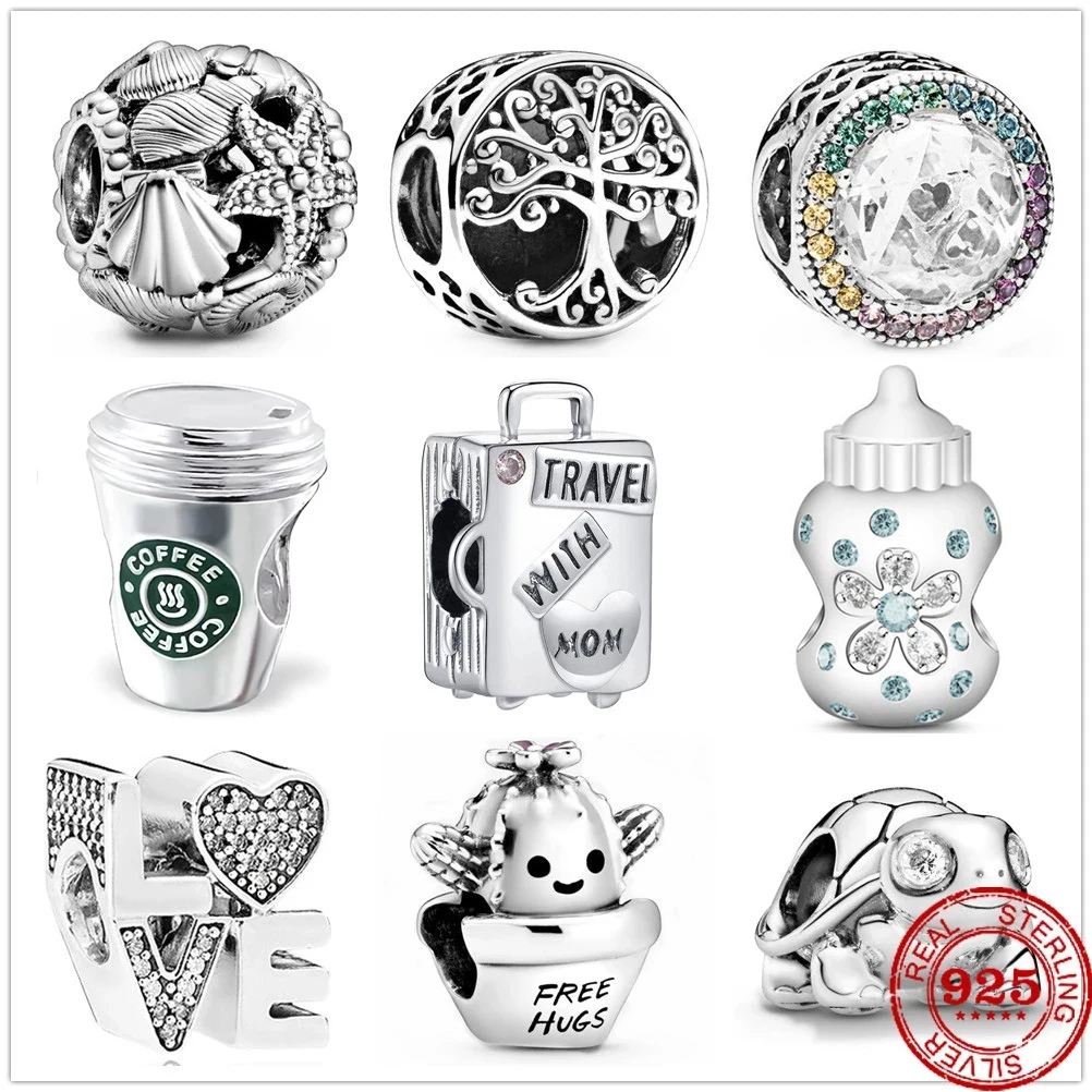 

New Original 925 Silver Bracelets Accessories Charm Bead fit Pandora charms silver 925 beads Bracelet for women DIY Jewelry Gift