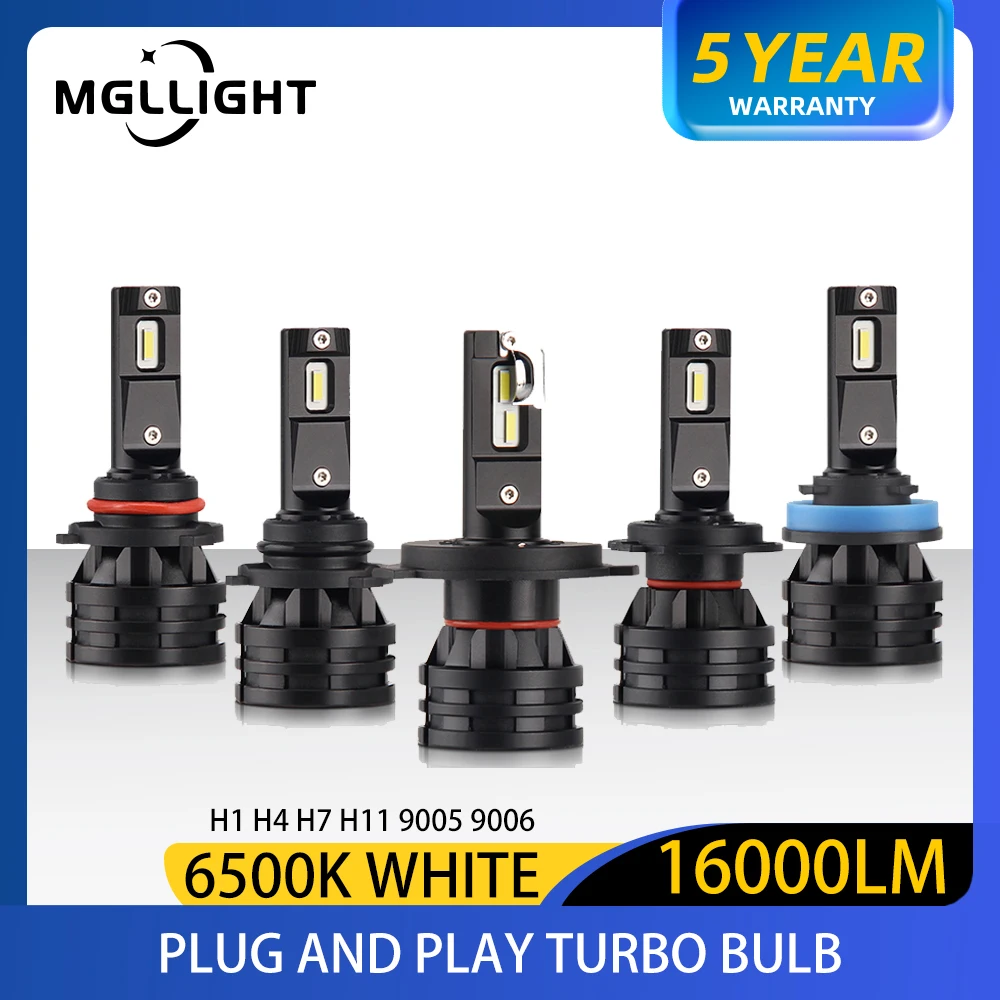 

MGLLIGHT H4 LED H7 Headlight 16000LM H11 Led Canbus 6500K H1 9005 HB3 9006 HB4 12V 24V Auto Lamp Bulb Turbo Fog Light 12V 24V