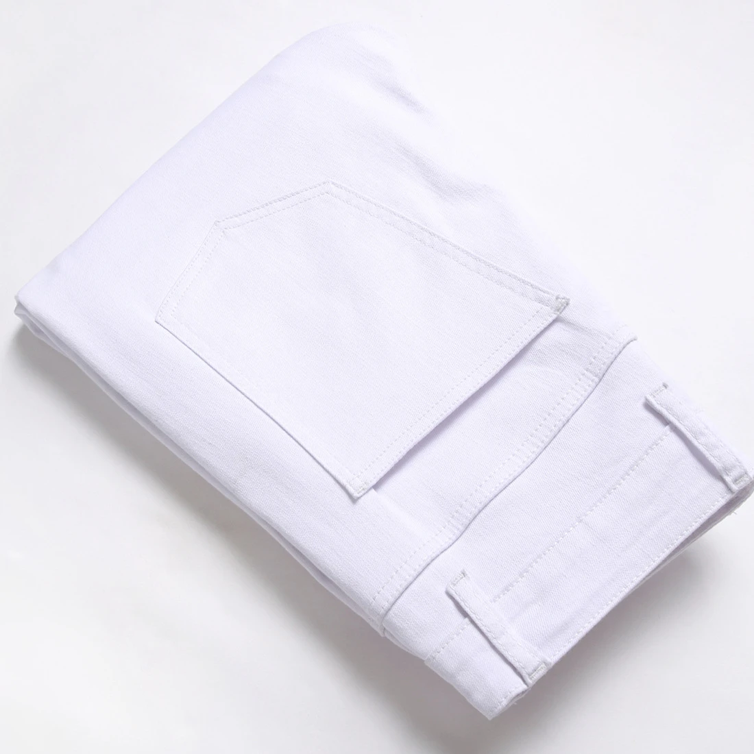 Mens Pants New Fashion Trend Streetwear Casual Style Male Jeans White Slim Pencil Pants 2023 Brand Zippers Cargo Men Trousers