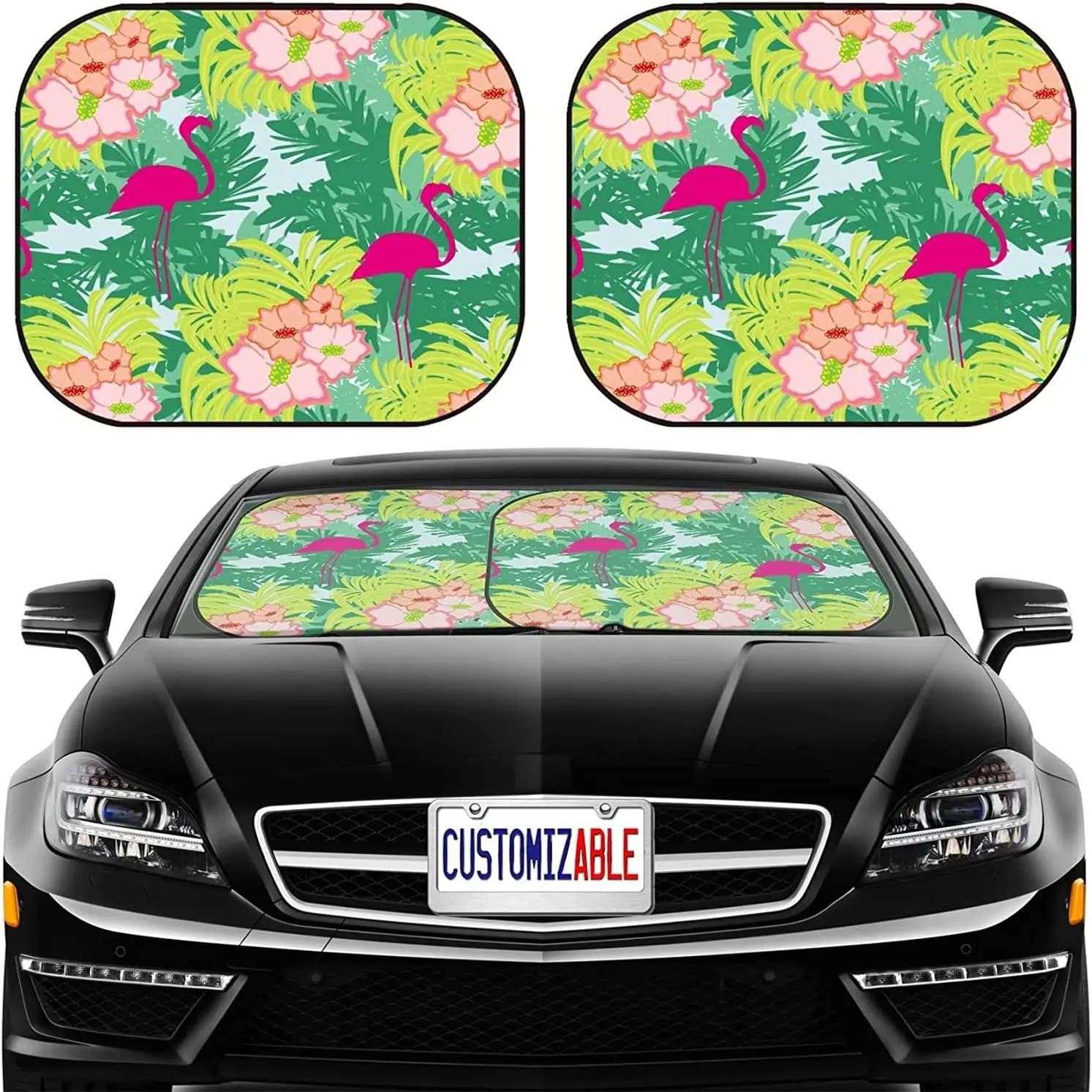 

MSD Car Sun Shade Windshield Sunshade Universal Fit 2 Pack, Block Sun Glare, UV and Heat, Protect Car Interior, Image ID: 288732