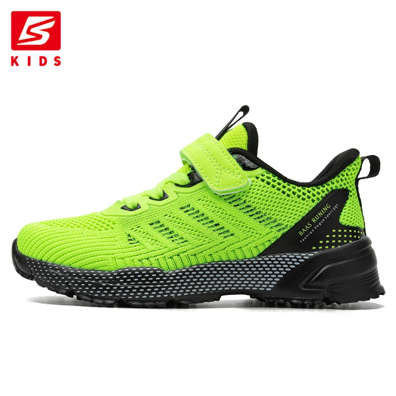 Baasploa Children Running Shoes Boys Fashion Lightweight Sport Sneakers Breathable Mesh Kids Walking Tenis School Shoes for Boys