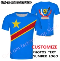 dr congo t shirt summer custom mens flag and national emblem zar tshirts french emblem zaire tee shirts za country design top