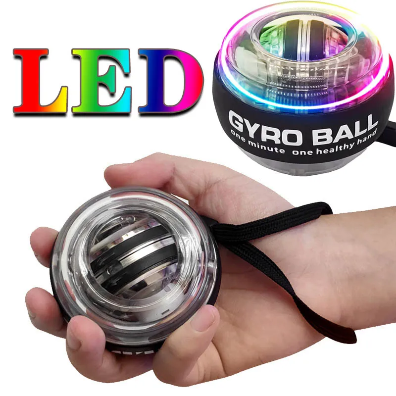 

LED Wrist Power Hand Ball Hand Muscle Force Trainer Gyroscope Vibrating Balls Gyro Powerball Gyroball Wrist Exercise Equipment