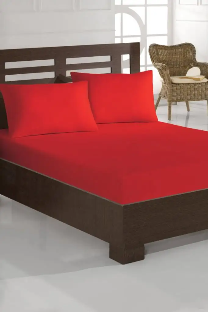 

Perla Tek Personality Fitted Sheets Set Red Black