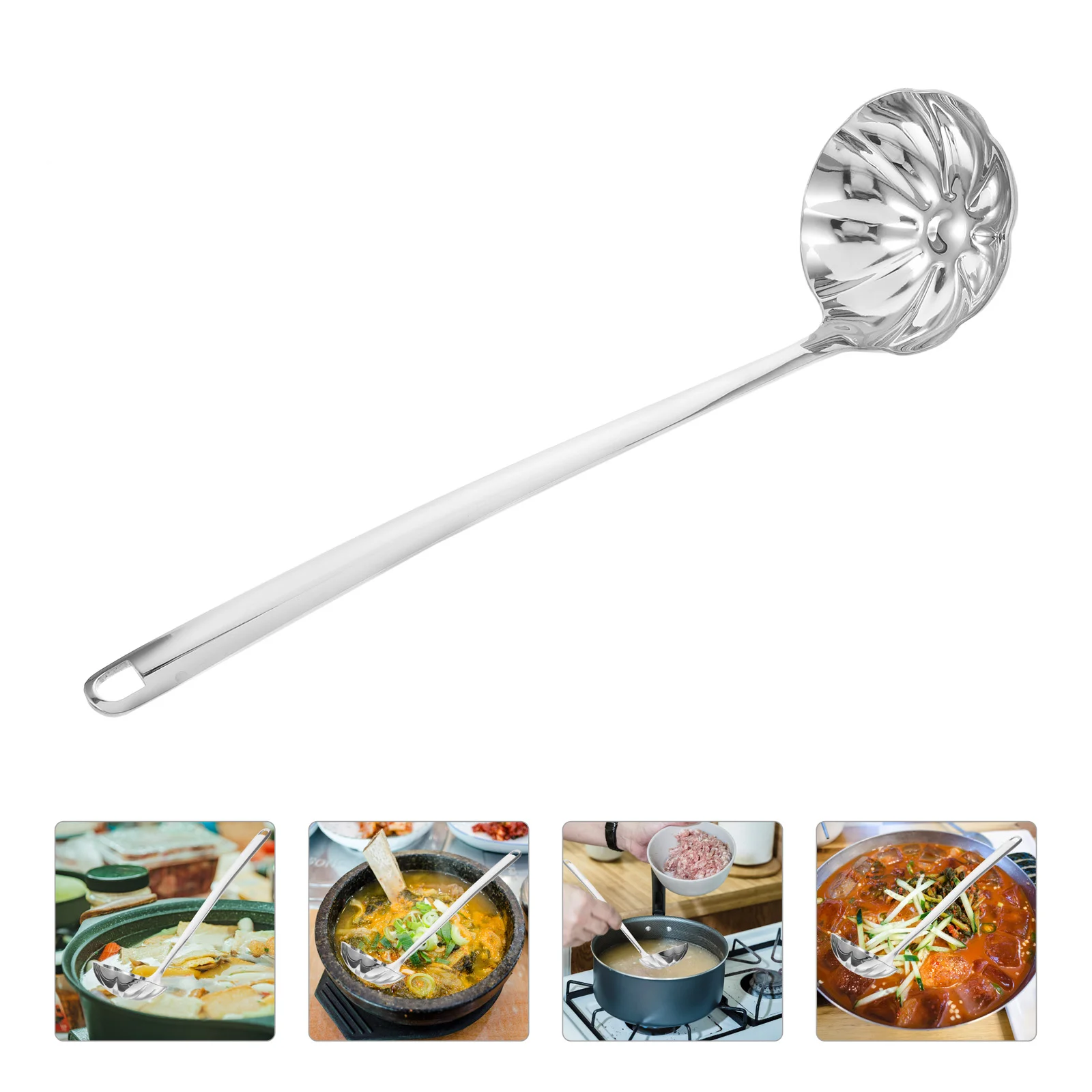 

Handle Ladle Stainless Kitchen Cooking Steel Ladle Laddle Stainless Steel Ladle Serving Ladle Kitchen Ladle for Restaurant Home