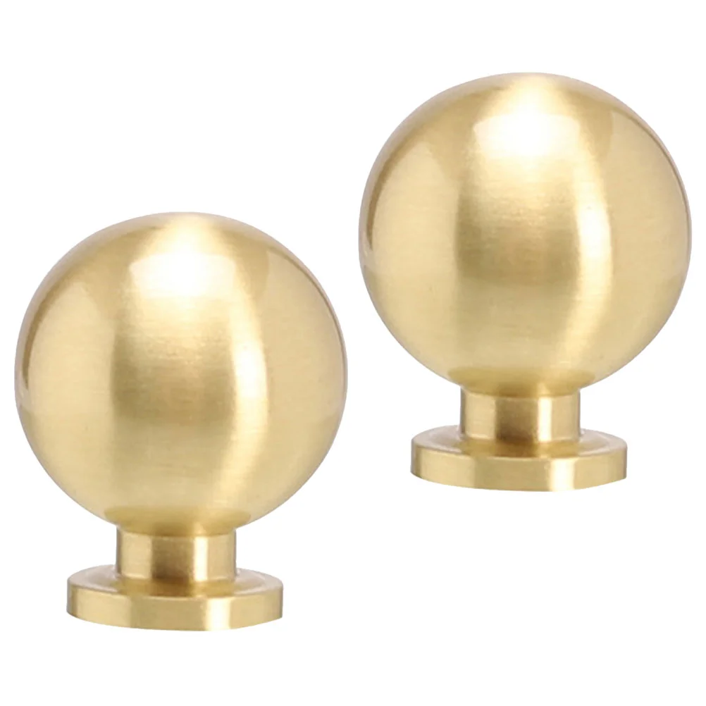 

2 Pcs Cupboard Door Handles Gold Knobs Dresser Drawers Wardrobe Closet Brass Modern Cabinet Pulls Cabinets