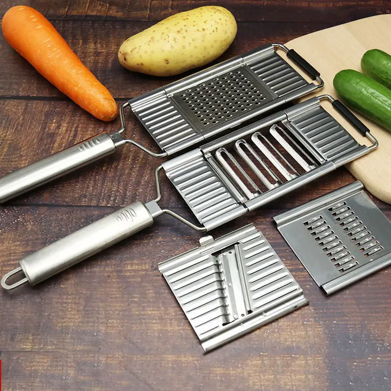 

Shredder Cutter Stainless Steel Portable Manual Vegetable Slicer Easy Clean Grater With Handle Multi Purpose Home Kitchen Tool