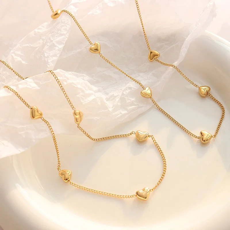 

NEW IN Korean Sweet Personality Necklace Style Versatile Peach Heart Necklace Popular Product Fashion Exquisite Women's Jewelry
