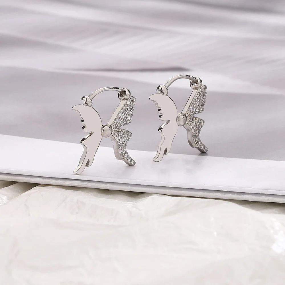 1 шт. Y2k эстетические серьги для пирсинга в виде бабочки и банта женщин