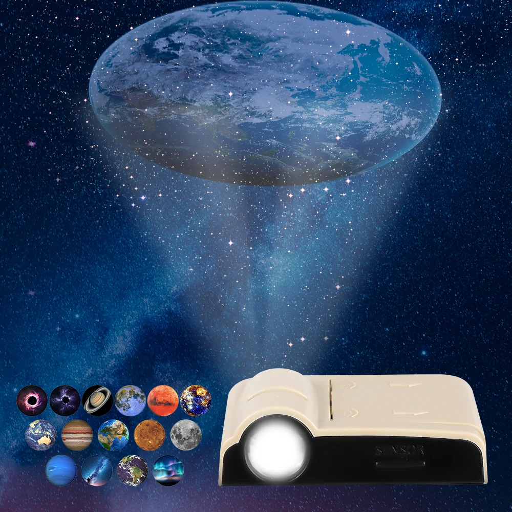 

Christmas Projector Light Stage Lamp Moon Landscape Projection 7-16 Patterns Holiday Party Supplies Led Landscape Lights