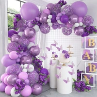 purple wedding garland balloon arch birthday party decorations for kids boy girl men women romantic proposal engagement balloons