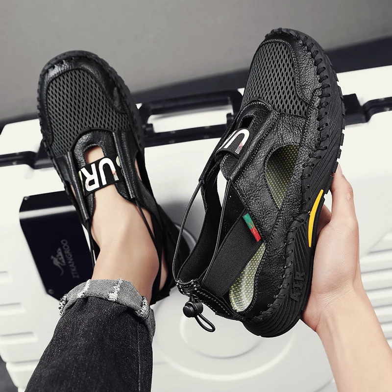 

Summer Men's Fresh Breathable Thin Single Layer Mesh Casual Sneakers Original Comfort Lightweight Sports Running Shoes for Men