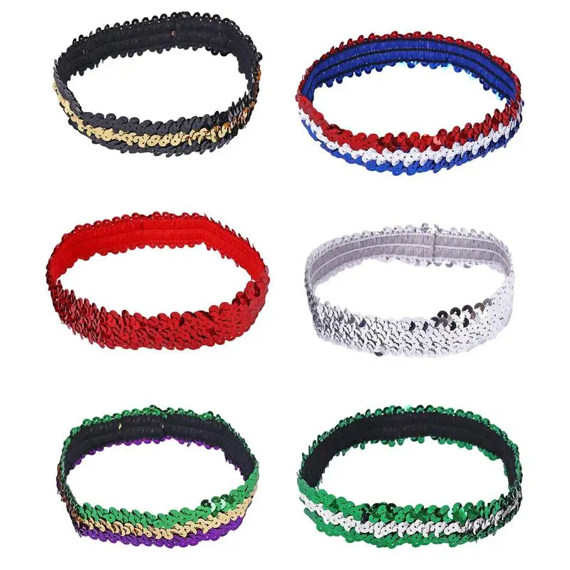 

Эластичная Женская повязка на голову с блестками, широкая повязка на голову, эластичная Женская регулируемая спортивная лента для йоги, акс...